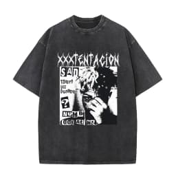 Vintage Washed XXXTentacion Music Album 2026 Print T Shirts Men's Women Hip Hop Fashion Cotton Short Sleeve T-shirts Streetwear