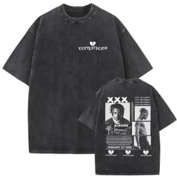 Vintage Washed XXXTentacion Music Album 2026 Print T Shirts Men's Women Hip Hop Fashion Cotton Short Sleeve T-shirts Streetwear