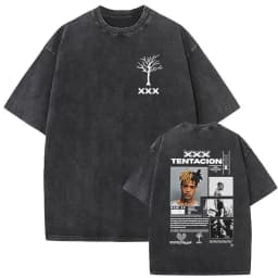Vintage Washed XXXTentacion Music Album 2026 Print T Shirts Men's Women Hip Hop Fashion Cotton Short Sleeve T-shirts Streetwear