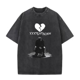 Vintage Washed XXXTentacion Music Album 2026 Print T Shirts Men's Women Hip Hop Fashion Cotton Short Sleeve T-shirts Streetwear