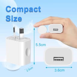 10pcs 2A USB Power Adapter, USB Charger Plug, USB Wall Plug 5V Charger, Aus USB Plug 5V/2.1A Adapter SAA Certifier For Mobile