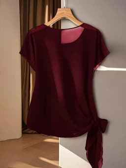 plus Size Elegant Fashionable Transparent Chiffon Top Stylish Garment for Women