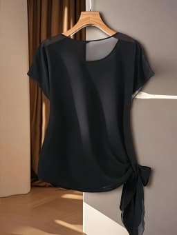 plus Size Elegant Fashionable Transparent Chiffon Top Stylish Garment for Women