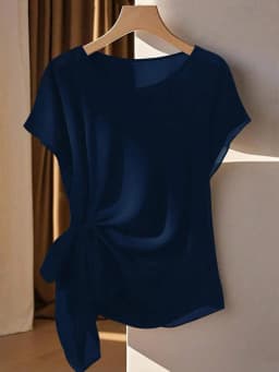 plus Size Elegant Fashionable Transparent Chiffon Top Stylish Garment for Women