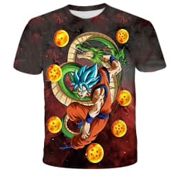 Dragon Ball Super Goku SSJ Power Up 3D Quick Dry T-Shirt Adult Kids Sports Casual DBZ Merch Summer Outdoor Fashion Streetwear