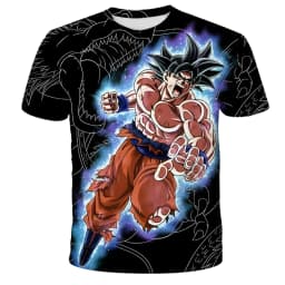 Dragon Ball Super Goku SSJ Power Up 3D Quick Dry T-Shirt Adult Kids Sports Casual DBZ Merch Summer Outdoor Fashion Streetwear