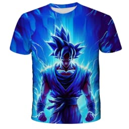 Dragon Ball Super Goku SSJ Power Up 3D Quick Dry T-Shirt Adult Kids Sports Casual DBZ Merch Summer Outdoor Fashion Streetwear