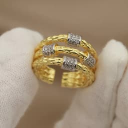 New Fashion Brand Jewelry Crystal Star Open Rings Elegant Geometric Crystal Bamboo Rings for Women Gift Accessories Sexy