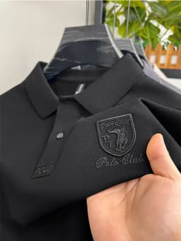 New Short Sleeved T-shirt Men's Lapel Summer Simple Polo Shirt Versatile Casual Men's Plus Size Top Trendy