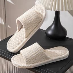 Linen Women Slippers House Flats Four Seasons Luxury Designer Shoes Girls Gift New Summer Indoor Slides Non-Slip Floor Soft Sole