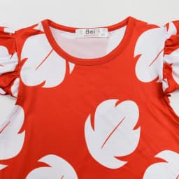 Hawaiian Girl Red Frock with White Feather Summer Casual Beach Dress Costume Play Cute Ohana Spirit Role Playing Apparel 2-12Yrs