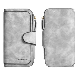 The new design is a highlight Women's Long Wallet features multiple card slots a coin pocket and a cell phone pouch Perfect gift