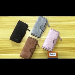 The new design is a highlight Women's Long Wallet features multiple card slots a coin pocket and a cell phone pouch Perfect gift