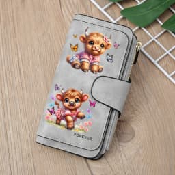 The new design is a highlight Women's Long Wallet features multiple card slots a coin pocket and a cell phone pouch Perfect gift