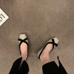 New Bowknot Shallow Soft-soled Women’s Loafers, French-style Versatile Square-toe Flats, Flat Ballet Shoes Spring and Autumn 141