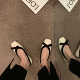 New Bowknot Shallow Soft-soled Women’s Loafers, French-style Versatile Square-toe Flats, Flat Ballet Shoes Spring and Autumn 141