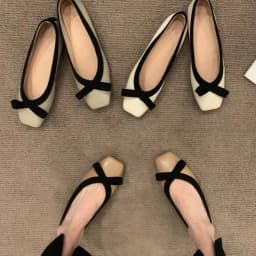 New Bowknot Shallow Soft-soled Women’s Loafers, French-style Versatile Square-toe Flats, Flat Ballet Shoes Spring and Autumn 141