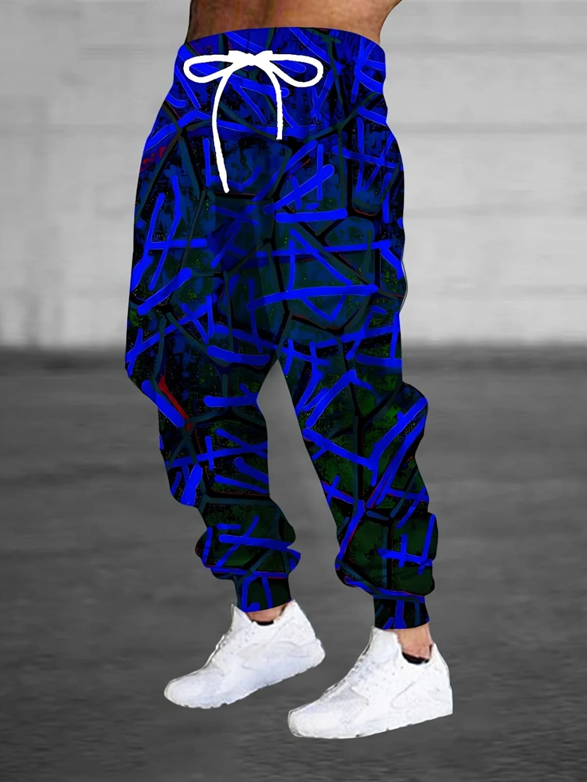 Men's Fashion Design 3D Colorful Stripe Pattern Printed Sports Pants Fashion Pants Suitable for Home Wear Pajamas Comfortable