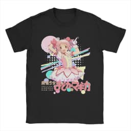 Men's T-Shirts Mahou Shoujo Homura Akemi Casual Cotton Tees Short Sleeve Madoka Magica Anime T Shirt O Neck Clothing Gift Idea