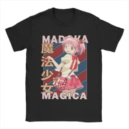 Men's T-Shirts Mahou Shoujo Homura Akemi Casual Cotton Tees Short Sleeve Madoka Magica Anime T Shirt O Neck Clothing Gift Idea