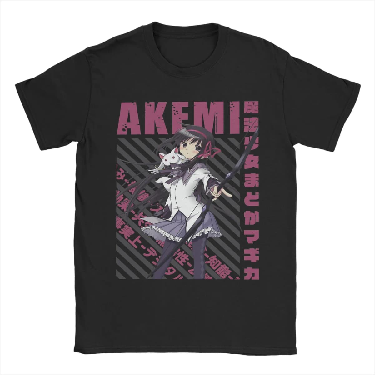 Men's T-Shirts Mahou Shoujo Homura Akemi Casual Cotton Tees Short Sleeve Madoka Magica Anime T Shirt O Neck Clothing Gift Idea