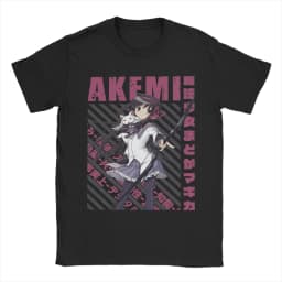 Men's T-Shirts Mahou Shoujo Homura Akemi Casual Cotton Tees Short Sleeve Madoka Magica Anime T Shirt O Neck Clothing Gift Idea