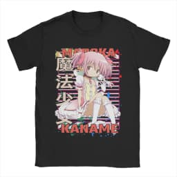 Men's T-Shirts Mahou Shoujo Homura Akemi Casual Cotton Tees Short Sleeve Madoka Magica Anime T Shirt O Neck Clothing Gift Idea