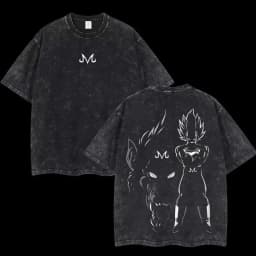 Anime Dragon Ball Cosplay Washed Goku T-Shirt Cotton Large Casual Sports Vegeta Gym T-Shirt Men's Harajuku Tee Clothing