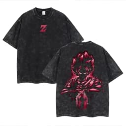 Anime Dragon Ball Cosplay Washed Goku T-Shirt Cotton Large Casual Sports Vegeta Gym T-Shirt Men's Harajuku Tee Clothing