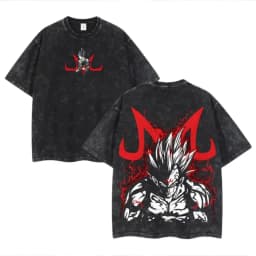Anime Dragon Ball Cosplay Washed Goku T-Shirt Cotton Large Casual Sports Vegeta Gym T-Shirt Men's Harajuku Tee Clothing