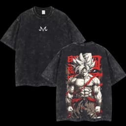 Anime Dragon Ball Cosplay Washed Goku T-Shirt Cotton Large Casual Sports Vegeta Gym T-Shirt Men's Harajuku Tee Clothing