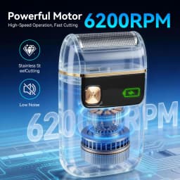 Solimpia Portable Mini Electric Shaver for Men Single-Head Reciprocating Smart Digital Display Beard Razor 6200 RPM Rechargeable