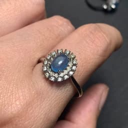 48 Natural Aquamarine Ring  Adjustable Female  Jewelry for Women Gift Wholesale High Quality Vintage Fine