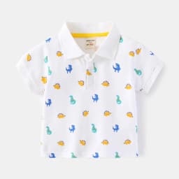 Toddler Kids Short Sleeve POLO Shirts Summer Casual Cotton Tees for Baby Outerwear Children 1 to 7 Y Solid T-shirts Baby Tops