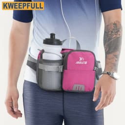1PCSFanny Pack Waist Bag - Unisex Running Gear with Phone & Water Bottle Holder, Adjustable Belt for Travel, Workout & Hiking