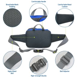 1PCSFanny Pack Waist Bag - Unisex Running Gear with Phone & Water Bottle Holder, Adjustable Belt for Travel, Workout & Hiking