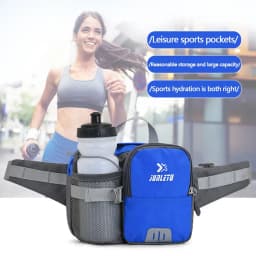1PCSFanny Pack Waist Bag - Unisex Running Gear with Phone & Water Bottle Holder, Adjustable Belt for Travel, Workout & Hiking