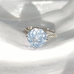 925 Sterling Silver Stylish Fine Octagon Millennium Rose Cut Zircon Ring Birthday Party Anniversary Gift