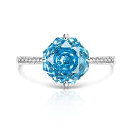 925 Sterling Silver Stylish Fine Octagon Millennium Rose Cut Zircon Ring Birthday Party Anniversary Gift
