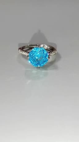 925 Sterling Silver Stylish Fine Octagon Millennium Rose Cut Zircon Ring Birthday Party Anniversary Gift