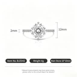 925 Sterling Silver Stylish Fine Octagon Millennium Rose Cut Zircon Ring Birthday Party Anniversary Gift