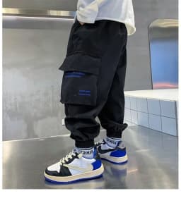 New Boys Cargo Pants Summer Autumn Casual Long Style Trousers Kids Joggers Spring Children Sport Pants 4-14 Years
