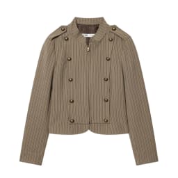 European and American style women's new fashion stripe slim-fit suit jacket and high-waisted pants set