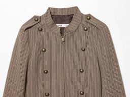 European and American style women's new fashion stripe slim-fit suit jacket and high-waisted pants set