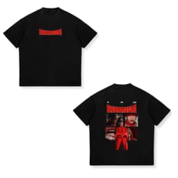 Rihanna Flipping It Graphic Patterned Print T-shirt Summer Luxury Brand Pure Cotton T-shirts for Men and Women Short Sleeves