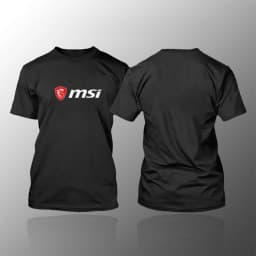 MSI Red Dragon Logo Round-neck Short-sleeved T-shirt Computer City Geek Workwear Faith Clothing Men's Casual Top