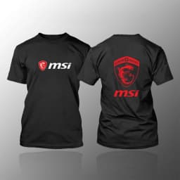 MSI Red Dragon Logo Round-neck Short-sleeved T-shirt Computer City Geek Workwear Faith Clothing Men's Casual Top