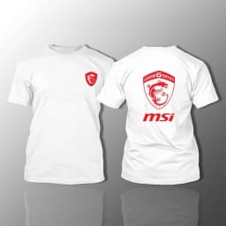 MSI Red Dragon Logo Round-neck Short-sleeved T-shirt Computer City Geek Workwear Faith Clothing Men's Casual Top