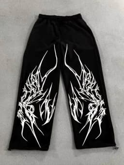 Summer 2026 Fashion New Retro Gothic Retro 3D Printed Hip-hop Sports Casual Pants Hip-hop Street Wear Loose Pants Plus Size