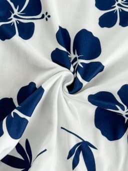 Women's Sexy Vacation Style U-Neck Flower Print Open Back Side Slit Mini Dress for Spring/Summer